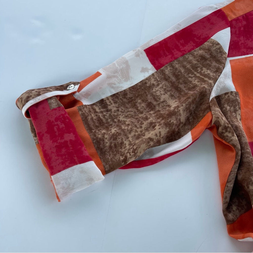 Chico's Multi Colored Geometric Button Down Shirt… - image 3